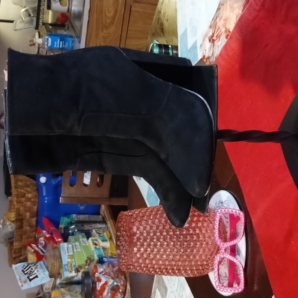 Just Fab Suede Heeled Boots!